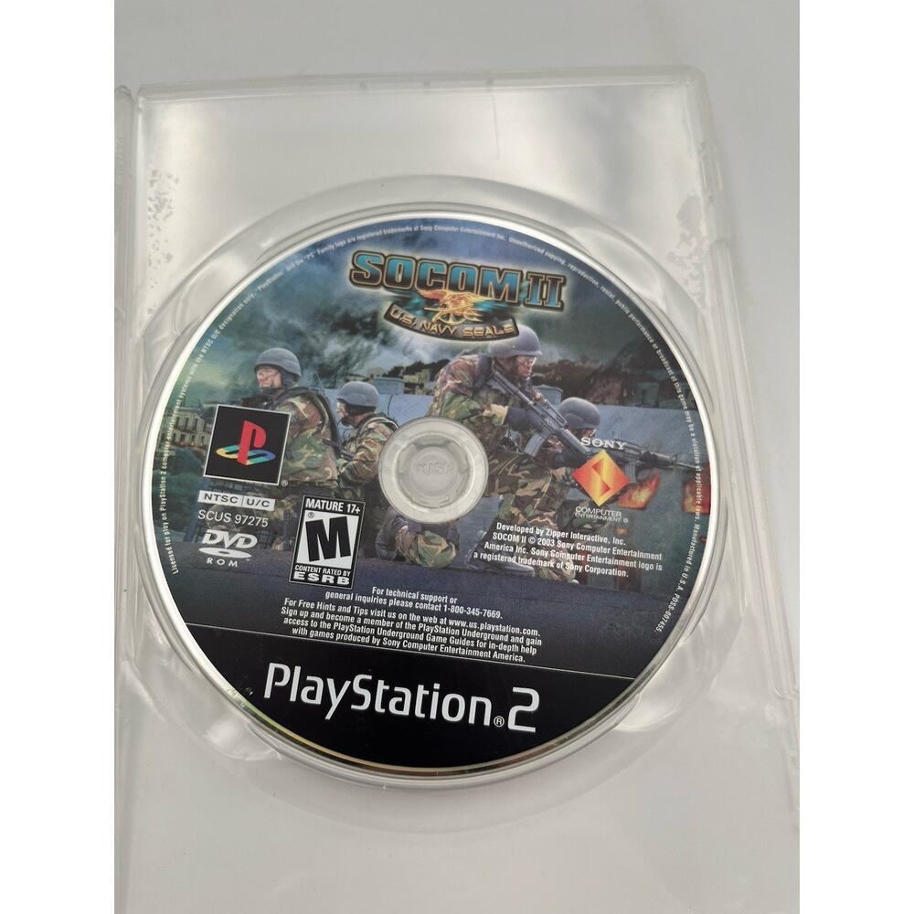 SOCOM II: U.S. Navy SEALs (Sony PlayStation 2, 2003) TESTED, DISC ONLY